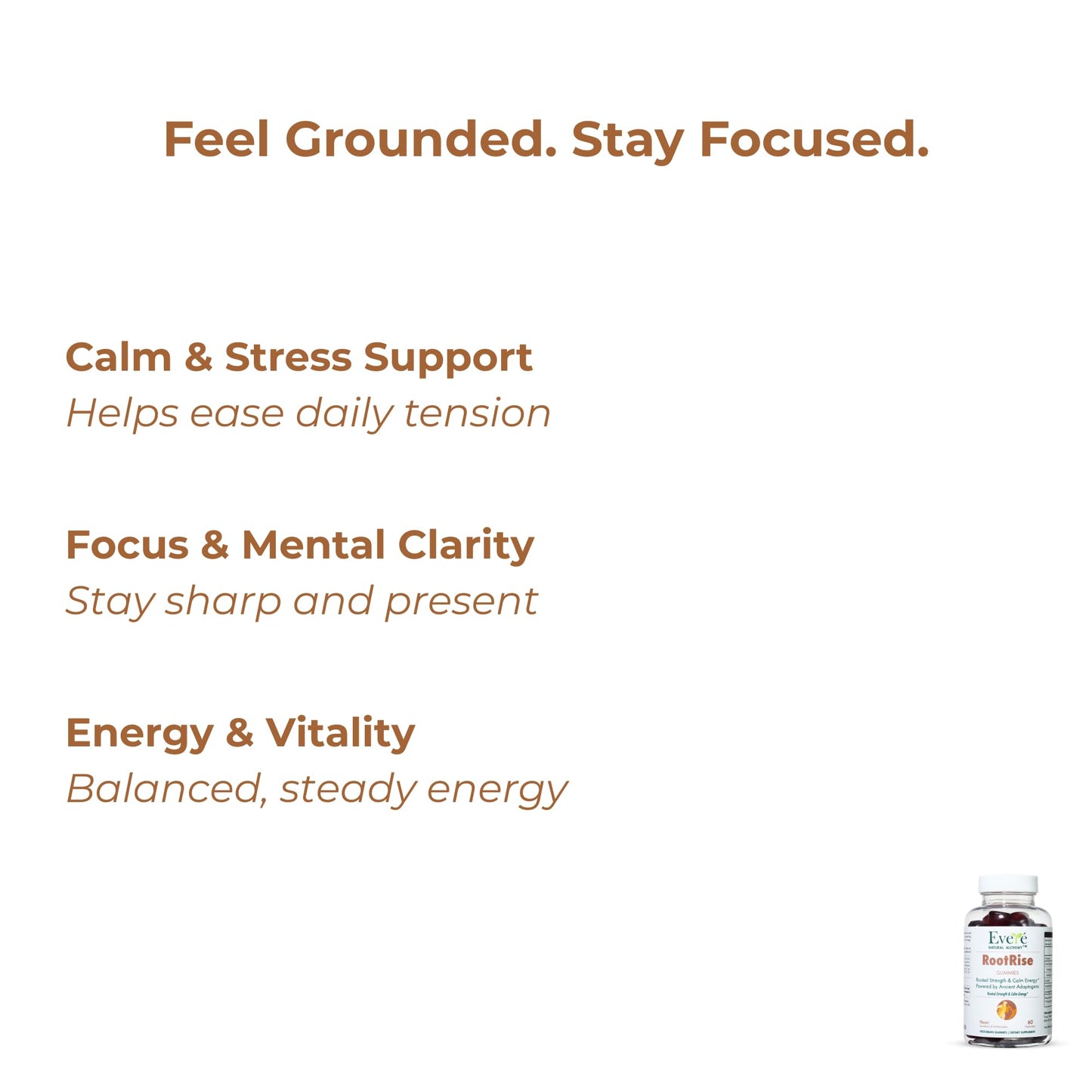 The EverÉ Natural Alchemy Evere RootRise Gummies - Shilajit + Ashwagandha Gummies - Maple Wellness Supplements