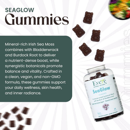The EverÉ Natural Alchemy Sea Moss with Bladderwrack & Burdock Root – Vegan, Plant-Based Gummies with Minerals & Botanicals – Mixed-Berry Flavor, Non-GMO & Gluten-Free - Maple Wellness Supplements