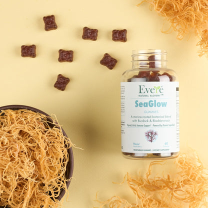 The EverÉ Natural Alchemy Sea Moss with Bladderwrack & Burdock Root – Vegan, Plant-Based Gummies with Minerals & Botanicals – Mixed-Berry Flavor, Non-GMO & Gluten-Free - Maple Wellness Supplements