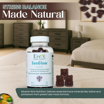 The EverÉ Natural Alchemy Sea Moss with Bladderwrack & Burdock Root – Vegan, Plant-Based Gummies with Minerals & Botanicals – Mixed-Berry Flavor, Non-GMO & Gluten-Free - Maple Wellness Supplements