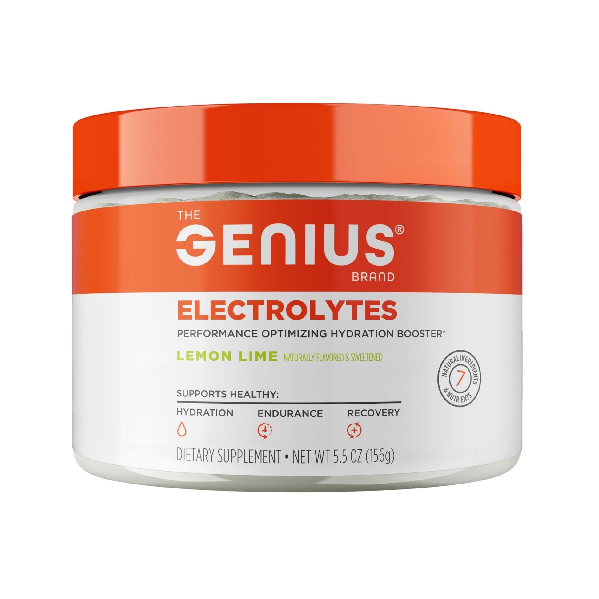The Genius Brand Genius Electrolytes - Electrolyte Powder for Active Lifestyles - Supports Hydration, Energy, Endurance, Muscle Growth & Recovery - Lemon Lime - 30 Servings - Maple Wellness Supplements