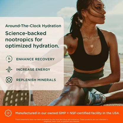 The Genius Brand Genius Electrolytes - Electrolyte Powder for Active Lifestyles - Supports Hydration, Energy, Endurance, Muscle Growth & Recovery - Lemon Lime - 30 Servings - Maple Wellness Supplements