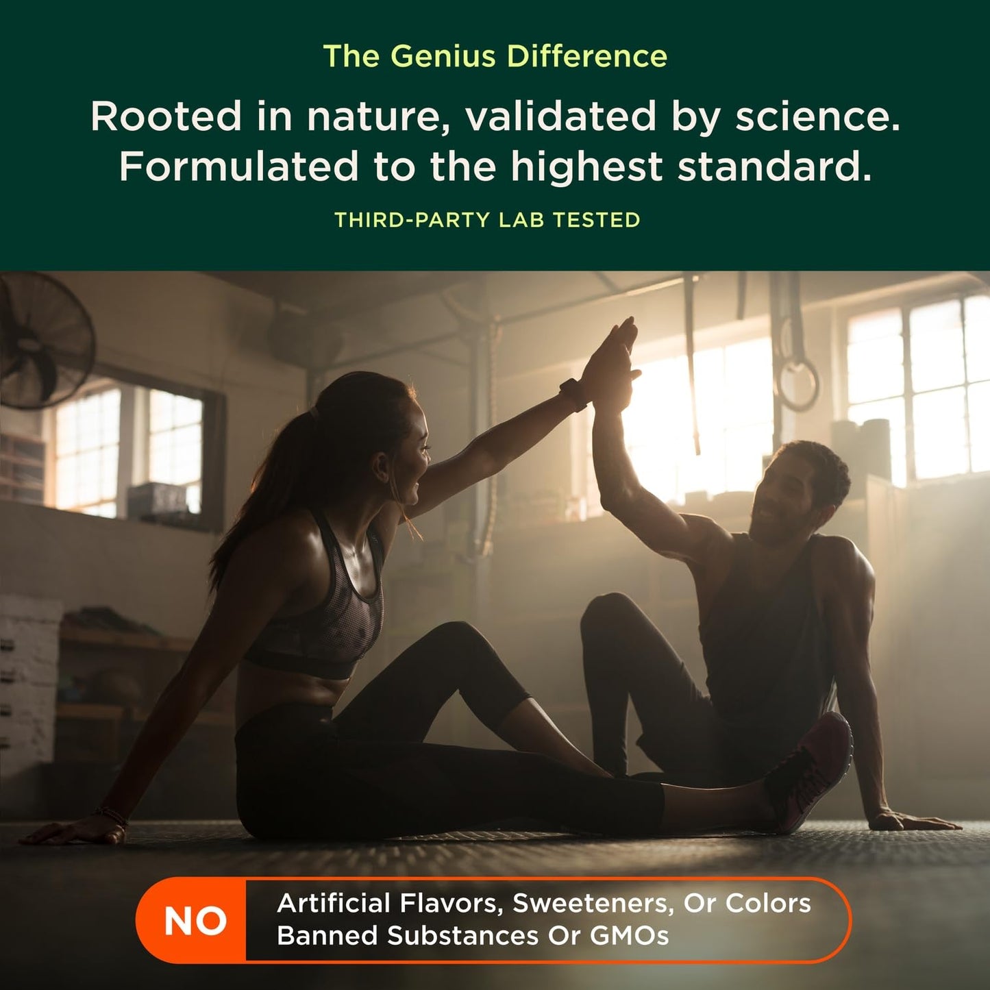The Genius Brand Genius Eternal - Cellular Repair Supplement for Daily Clarity - Supports Brain Health, Endurance, Energy, Focus, Memory & Vitality - Non-GMO - 60 Veggie Capsules - Maple Wellness Supplements