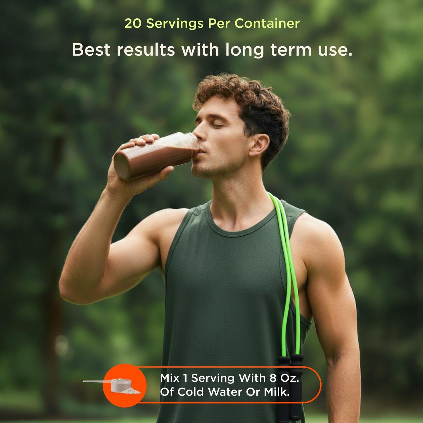 The Genius Brand Protein Powder - Chocolate + Adaptogenic Mushroom Blend - Plant-Based Protein with Reishi, Cordyceps & Lion’s Mane - Daily Muscle Recovery & Immune Support - 20 Servings - Maple Wellness Supplements