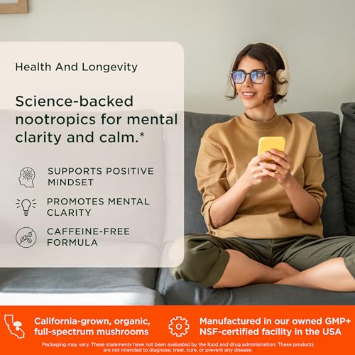 The Genius Brand Rise + Shine Nootropic – Cordyceps & Rhodiola Rosea – Caffeine-Free Energy & Mood Support – Focus, Clarity & Emotional Balance – 30 Servings - Maple Wellness Supplements