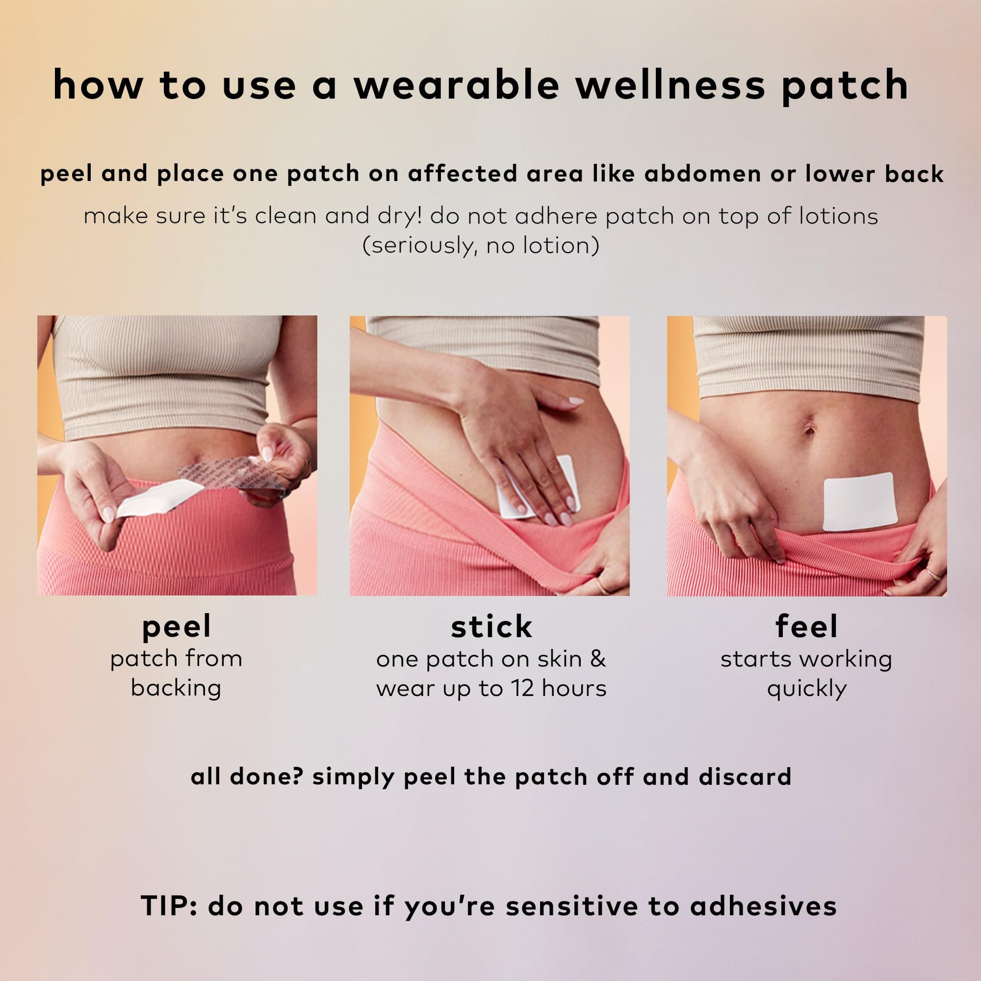 The Good Patch Cycle Period Pain Patch for Cramps, Natural Patch with Menthol, Black Cohosh, Plant Powered Wearable Wellness, Large Sized (8 Total Patches) - Maple Wellness Supplements