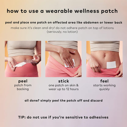 The Good Patch Cycle Period Pain Patch for Cramps, Natural Patch with Menthol, Black Cohosh, Plant Powered Wearable Wellness, Large Sized (8 Total Patches) - Maple Wellness Supplements