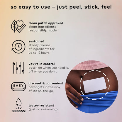 The Good Patch Cycle Period Pain Patch for Cramps, Natural Patch with Menthol, Black Cohosh, Plant Powered Wearable Wellness, Large Sized (8 Total Patches) - Maple Wellness Supplements