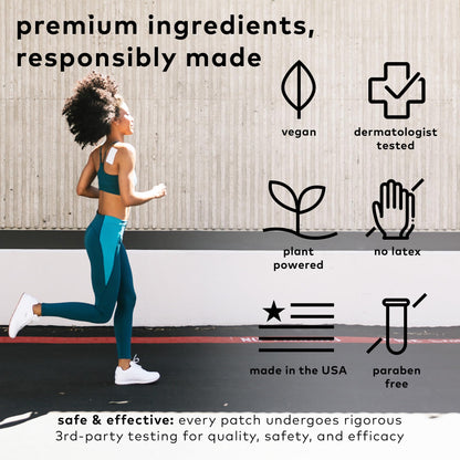 The Good Patch Muscle Pain Relief Patches, Natural Patch with Menthol, Lavender, Arnica and Aloe Vera, Sustained Release, Plant Powered Wearable Wellness, For Back, Neck, Arms, Legs (16 Total Patches) - Maple Wellness Supplements