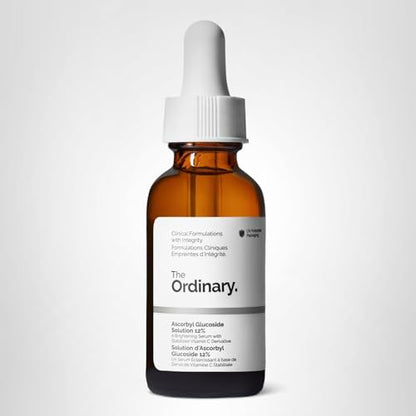 The Ordinary Ascorbyl Glucoside Solution 12%, Vitamin C Serum for Even Skin Tone and Antioxidant Protection, 1 Fl Oz - Maple Wellness Supplements