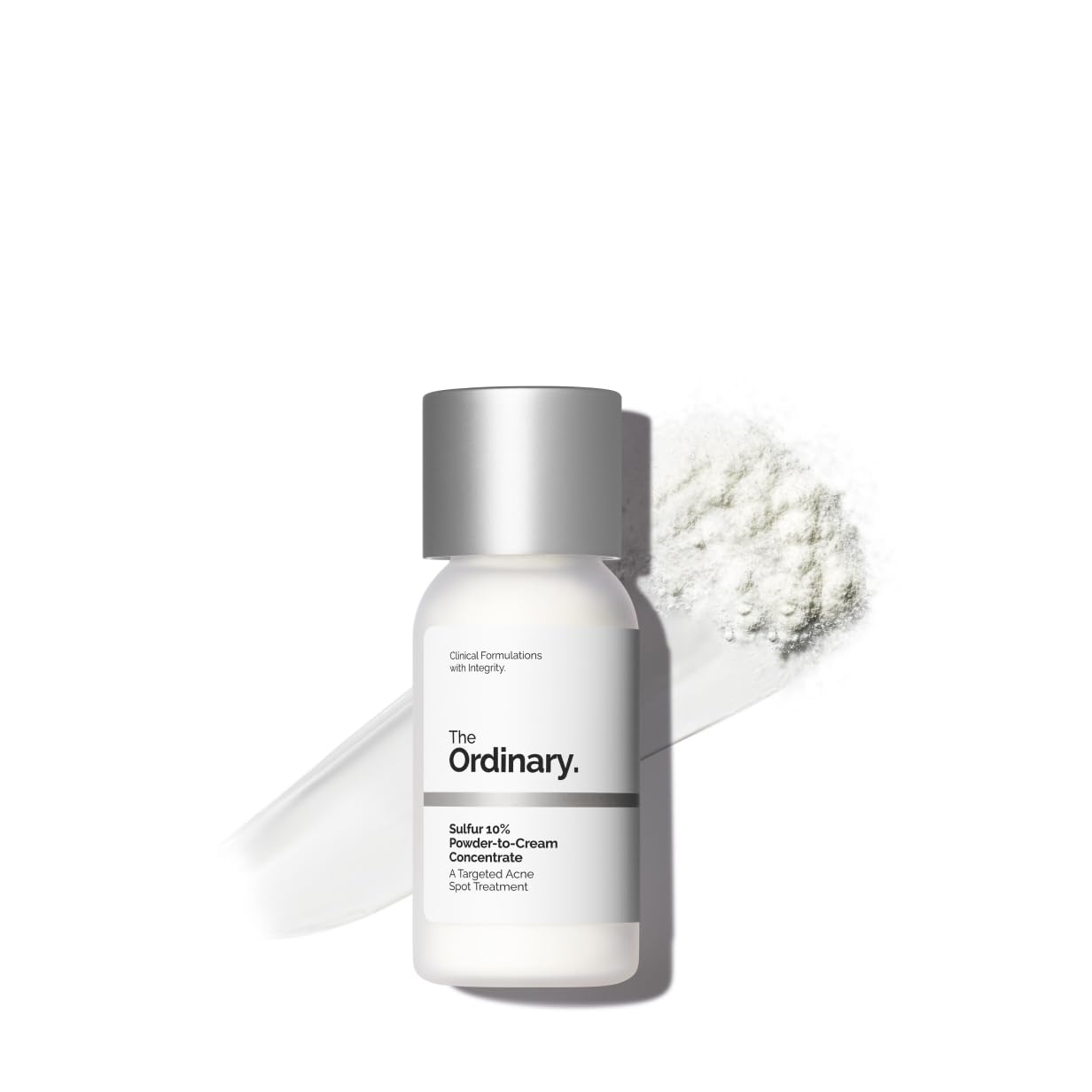 The Ordinary Sulfur 10% Powder-to-Cream Acne Spot Treatment Concentrate, Reduces Pimple Size and Zit Redness, 0.18 Oz - Maple Wellness Supplements