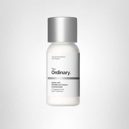 The Ordinary Sulfur 10% Powder-to-Cream Acne Spot Treatment Concentrate, Reduces Pimple Size and Zit Redness, 0.18 Oz - Maple Wellness Supplements