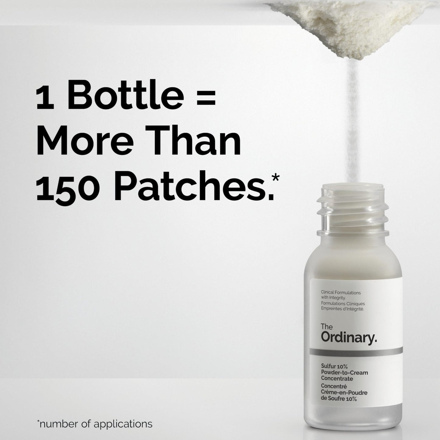 The Ordinary Sulfur 10% Powder-to-Cream Acne Spot Treatment Concentrate, Reduces Pimple Size and Zit Redness, 0.18 Oz - Maple Wellness Supplements