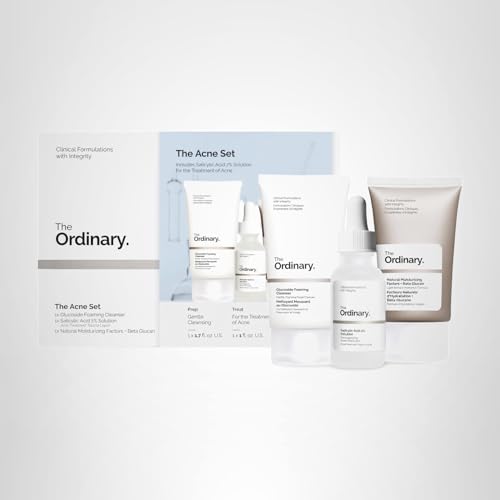 The Ordinary The Acne Set, 3-Step Skin Regimen with Glucoside Foaming Cleanser, Salicylic Acid 2% Solution - Maple Wellness Supplements