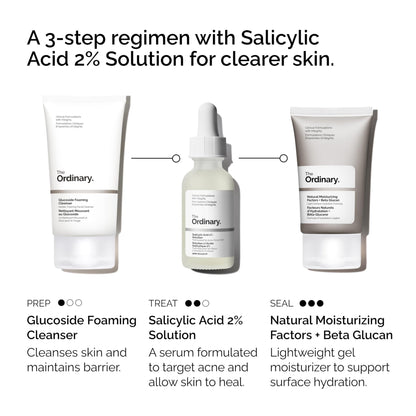 The Ordinary The Acne Set, 3-Step Skin Regimen with Glucoside Foaming Cleanser, Salicylic Acid 2% Solution - Maple Wellness Supplements