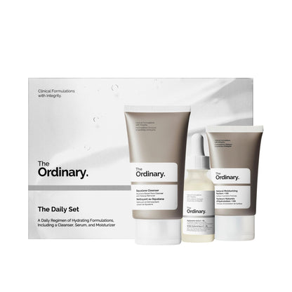 The Ordinary The Daily Set, Daily Skincare Routine with Squalane Cleanser, Hyaluronic Acid 2% + B5, and Natural Moisturizing Factors + HA | Skin Care Set - Maple Wellness Supplements
