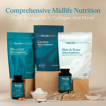 The 'Pause Life Skin & Bone, Verisol & Fortibone Collagen Peptides, Powder Formula with Hyaluronic Acid and Vitamin C, Gluten Free Supplement, Skin, Nails & Hair Support, Unflavored, Easy to Mix 12 OZ - Maple Wellness Supplements