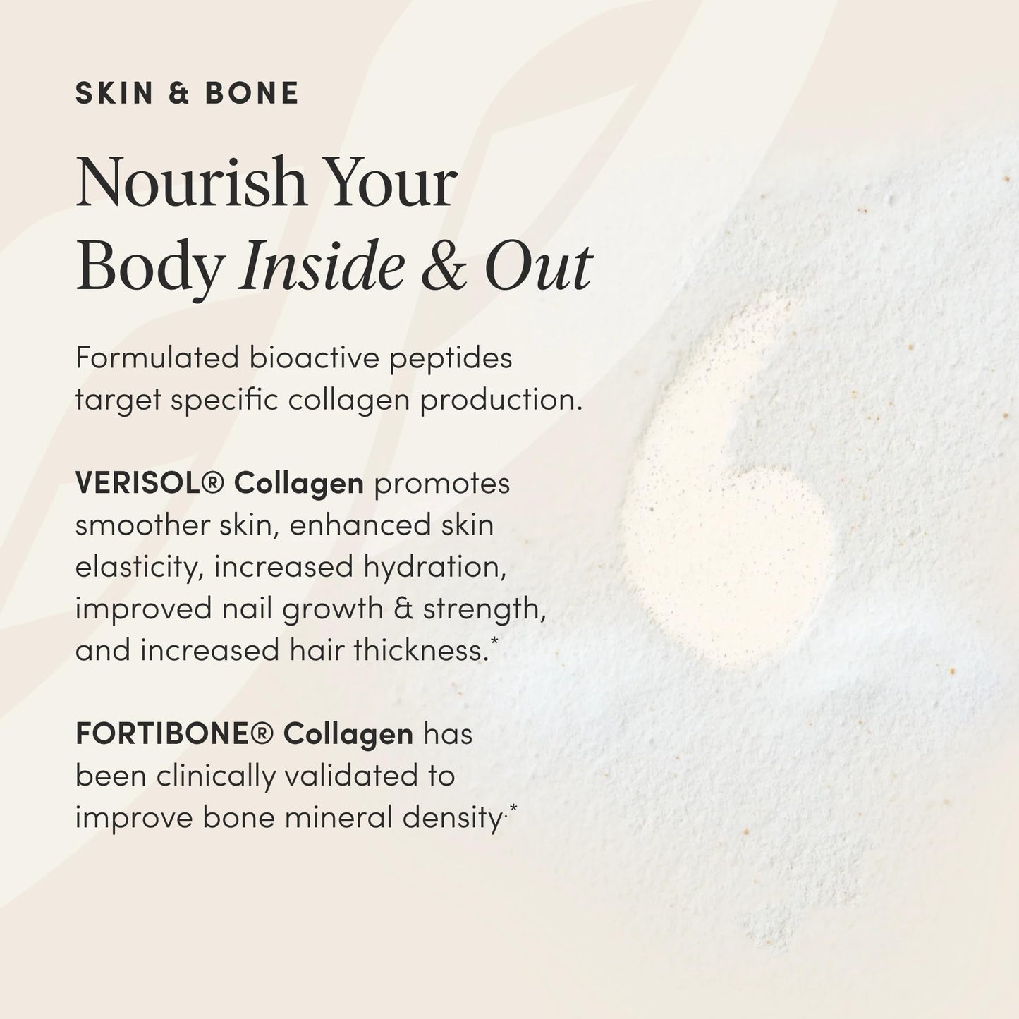 The 'Pause Life Skin & Bone, Verisol & Fortibone Collagen Peptides, Powder Formula with Hyaluronic Acid and Vitamin C, Gluten Free Supplement, Skin, Nails & Hair Support, Unflavored, Easy to Mix 12 OZ - Maple Wellness Supplements
