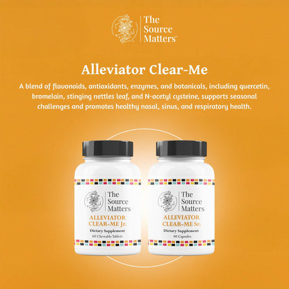 The Source Matters Alleviator Clear-ME SR Seasonal Allergy Relief and Immune Support | Quercetin, Bromelain, Stinging Nettles, NAC, and Vitamin C (40 Capsules) - Maple Wellness Supplements