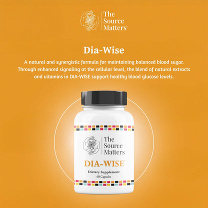 The Source Matters Dia-Wise Metabolic Health Supplement | Alpha Lipoic Acid, Cinnulin Capsules, Biotin, Chromium, Vanadyl Sulfate, Vitamin B for AMPK Activation (60 Count) - Maple Wellness Supplements