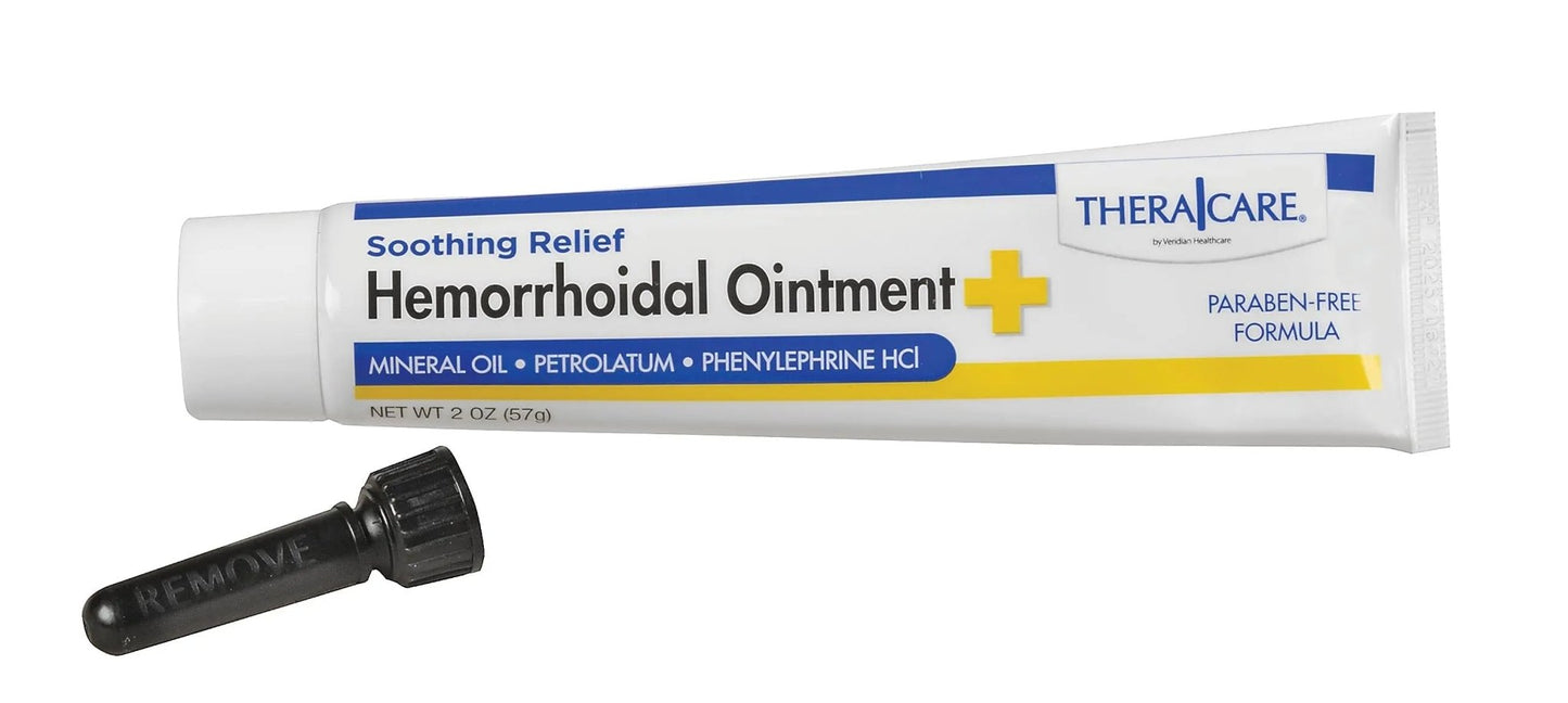 Thera|Care Hemorrhoidal Ointment | Soothes Itching and Burning | 1.0 oz | Hemorrhoid Symptom Relief | Fast Acting | Paraben-Free | Applicator Included - Maple Wellness Supplements