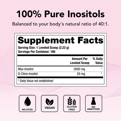 Theralogix Ovasitol Inositol Powder - 180 Servings - Myo-Inositol & D-Chiro Inositol - Maple Wellness Supplements