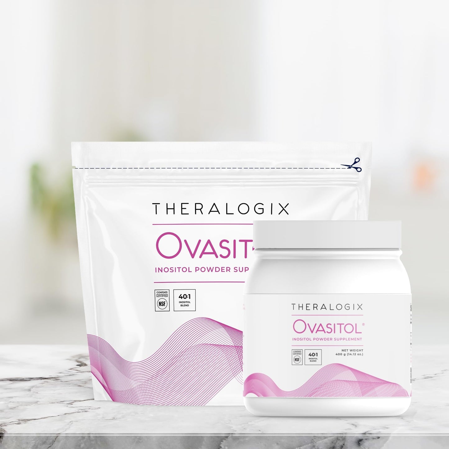 Theralogix Ovasitol Inositol Powder - 180 Servings - Myo-Inositol & D-Chiro Inositol - Maple Wellness Supplements