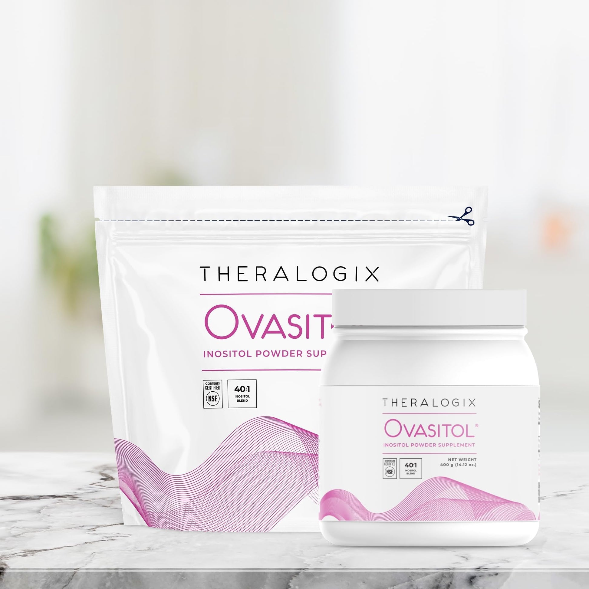 Theralogix Ovasitol Inositol Powder - 180 Servings - Myo-Inositol & D-Chiro Inositol - Maple Wellness Supplements