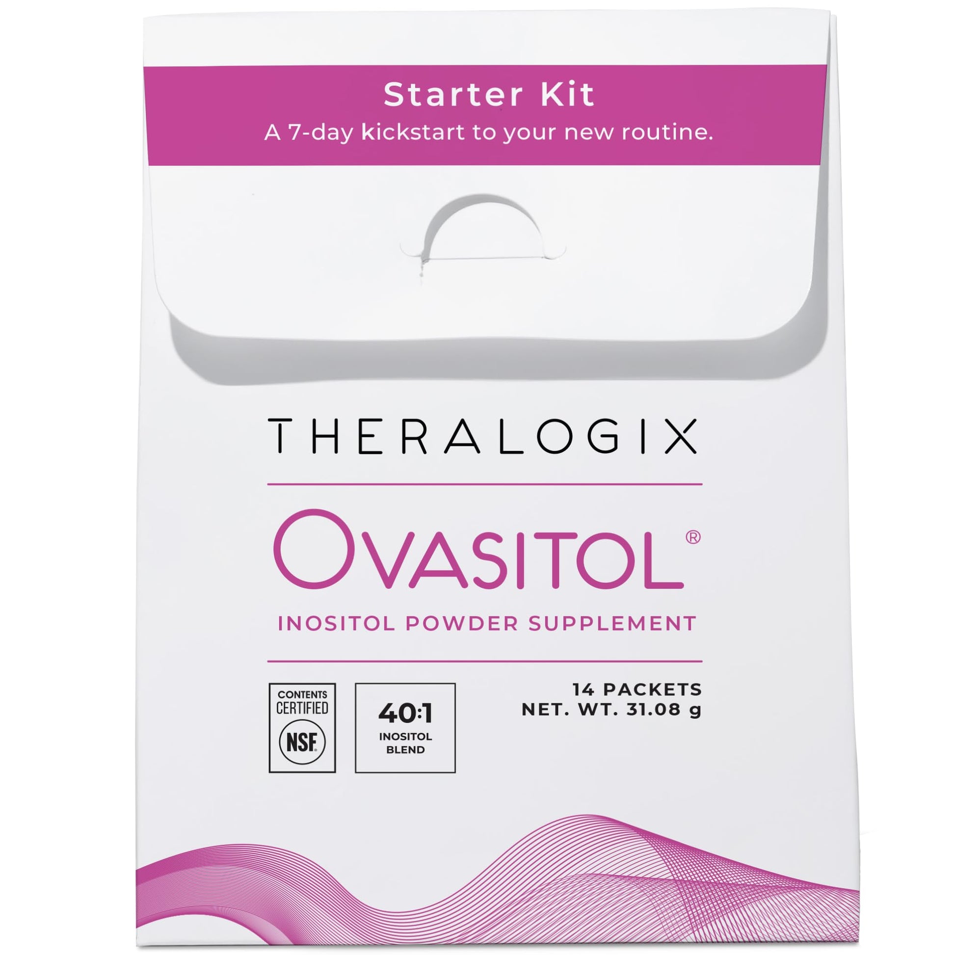 Theralogix Ovasitol Inositol Powder – 7-Day Starter Kit | Premium Inositol Supplement for Women | 40:1 Ratio Myo & D-Chiro Inositol - Maple Wellness Supplements