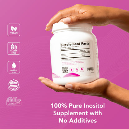 Theralogix Ovasitol Inositol Powder - 90-Day Supply - Myo-Inositol & D-Chiro Inositol for Hormone Balance & Ovarian Function Support - NSF Certified - 400 g (180 Servings) - Maple Wellness Supplements