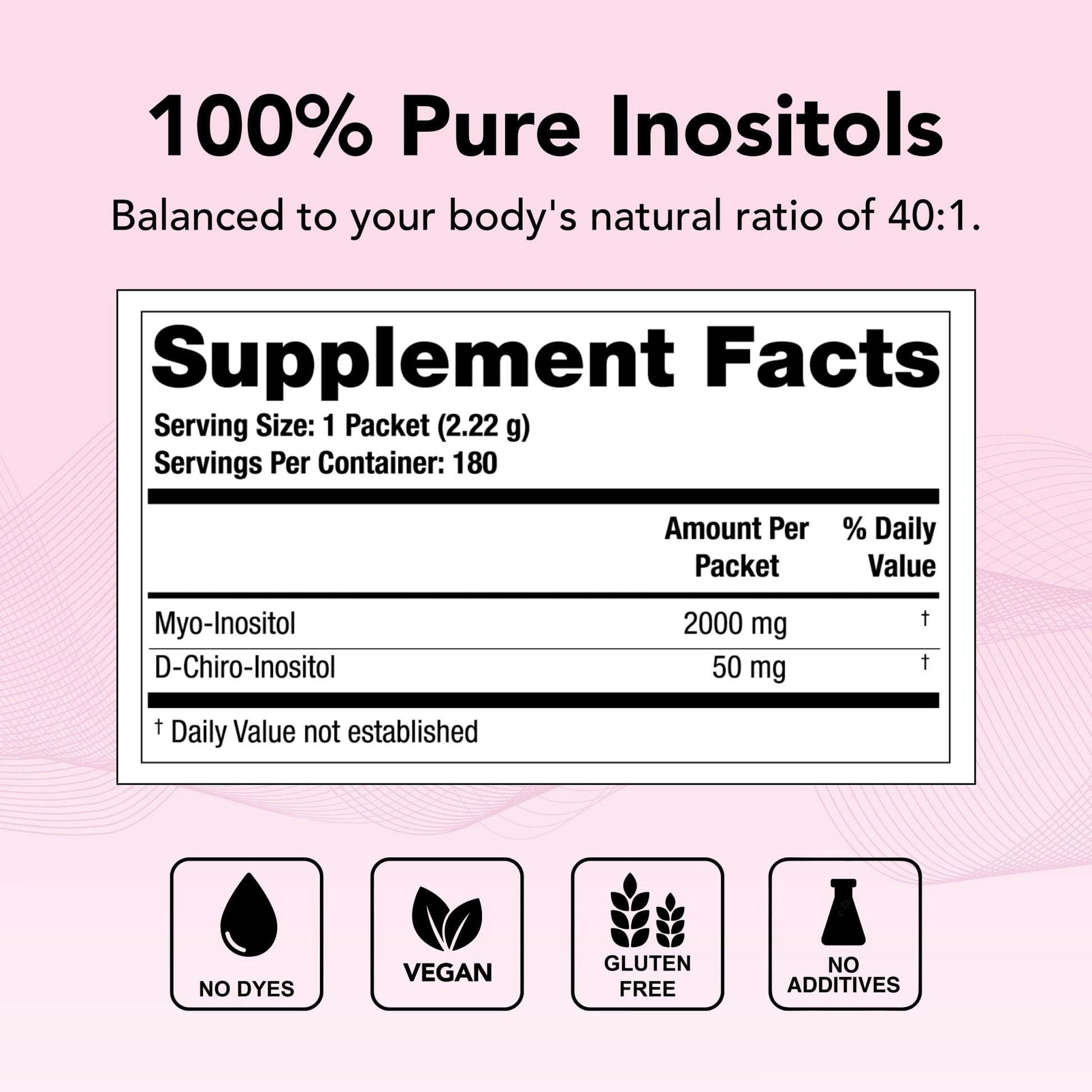 Theralogix Ovasitol Inositol Powder Packets - 180 Servings - Myo-Inositol - Maple Wellness Supplements