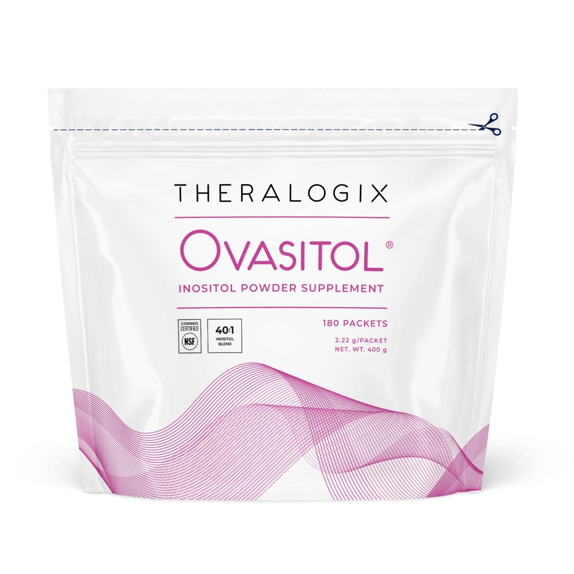 Theralogix Ovasitol Inositol Powder Packets - 180 Servings - Myo-Inositol - Maple Wellness Supplements