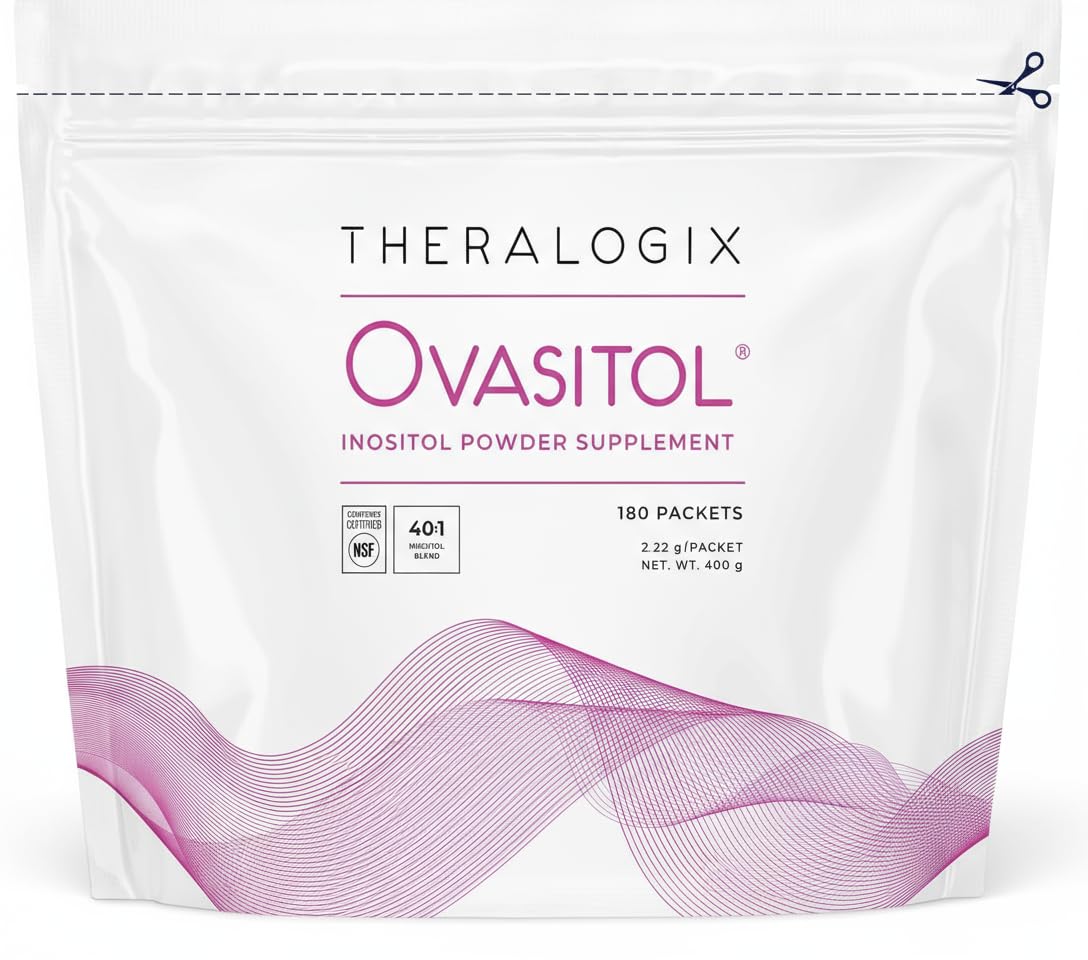 Theralogix Ovasitol Inositol Powder Packets - 90-Day Supply - Myo-Inositol & D-Chiro Inositol for Hormone Balance & Ovarian Function Support - Maple Wellness Supplements