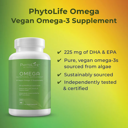 Theralogix PhytoLife Omega - 90-Day Supply - Vegan Algae Omega-3 Supplement - Maple Wellness Supplements