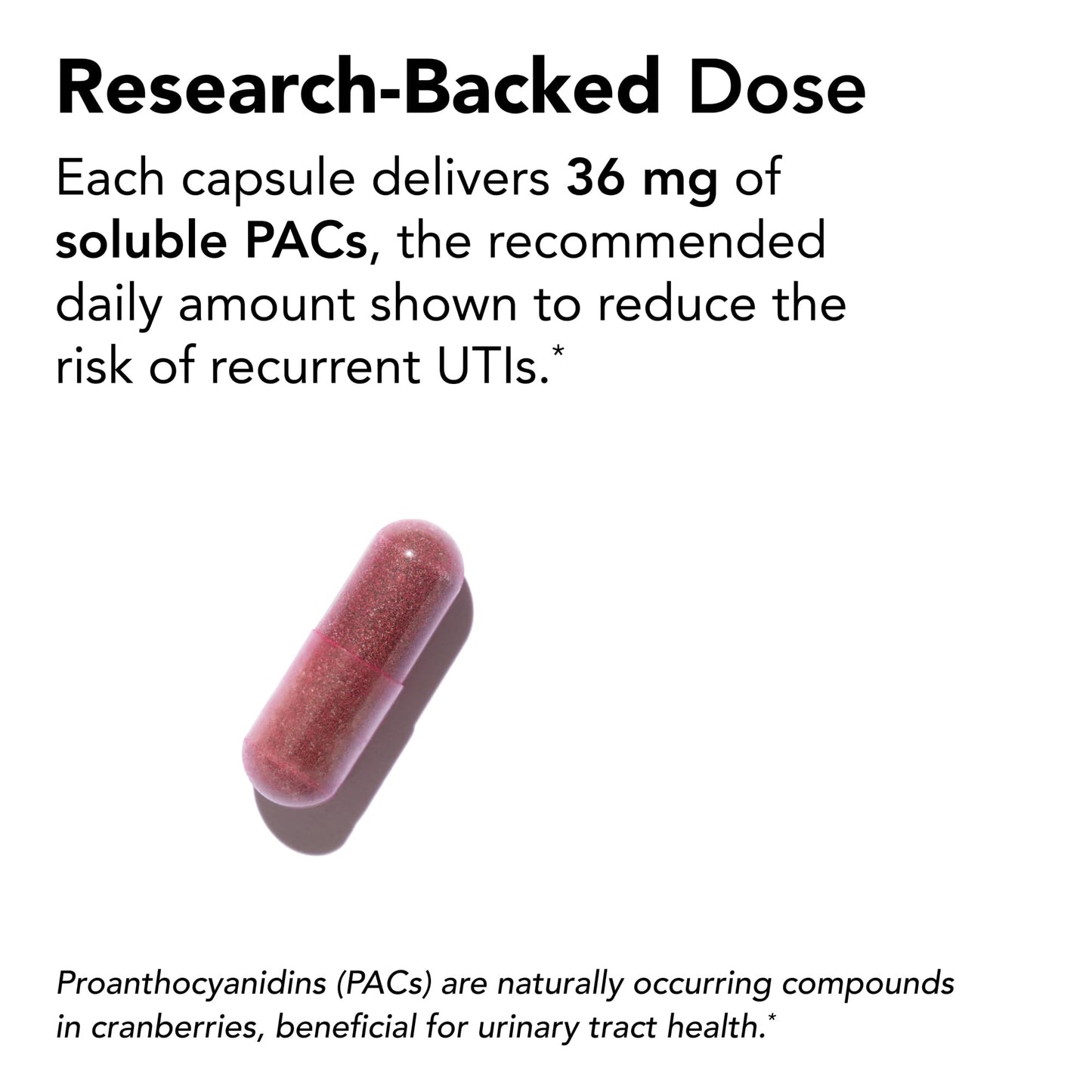 Theralogix TheraCran One Cranberry Capsules - 90-Day Supply - Supplement for Men & Women - to Support Urinary Tract Health* - 36mg Soluble PACs per Capsule - Maple Wellness Supplements