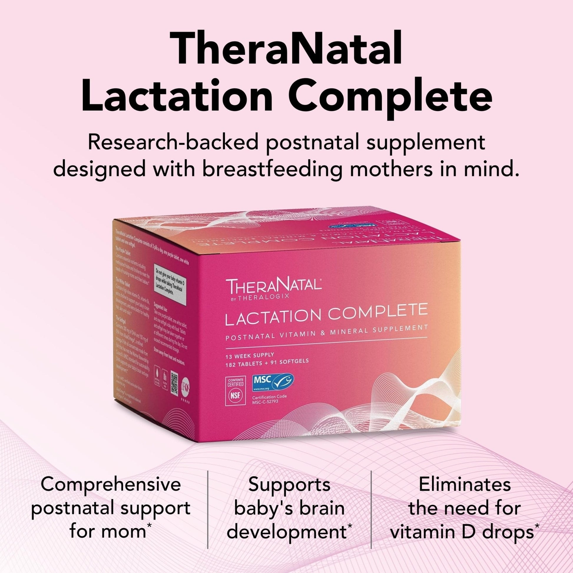 Theralogix TheraNatal Lactation Complete Postnatal Vitamin Supplement - 13-Week - Maple Wellness Supplements