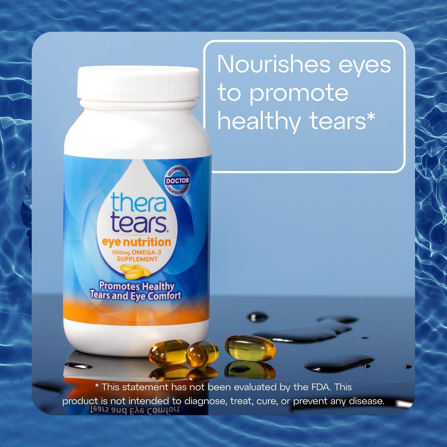 TheraTears Omega 3 Supplement, 1200mg, 90 ct (Pack of 1) - Maple Wellness Supplements