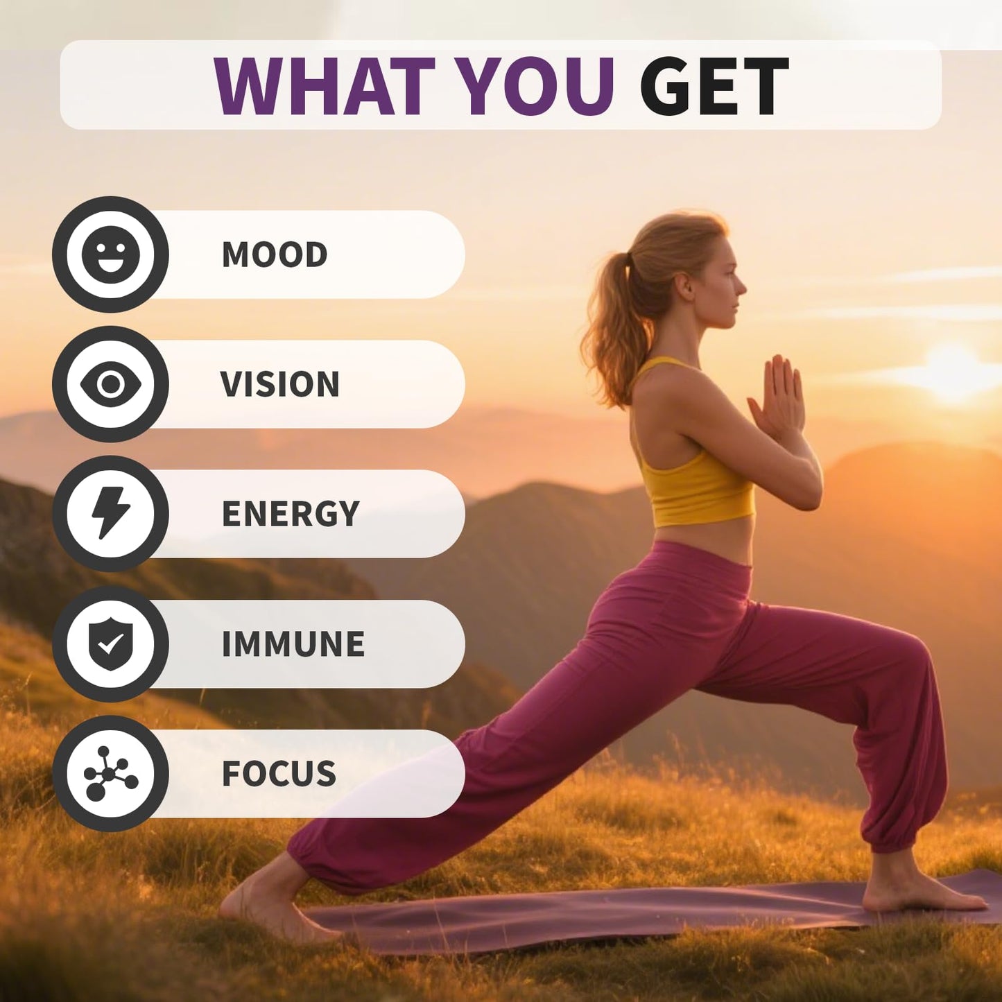 Theronika Aly Saffron Supplements – Blend with Ashwagandha, Safron, Rhodiola, Magnesium, L-Theanine, Zinc & B12, 88.5 mg Pure Saffron Extract Capsules Mood, Energy, Vision & Focus – 60 Vegan Capsules - Maple Wellness Supplements