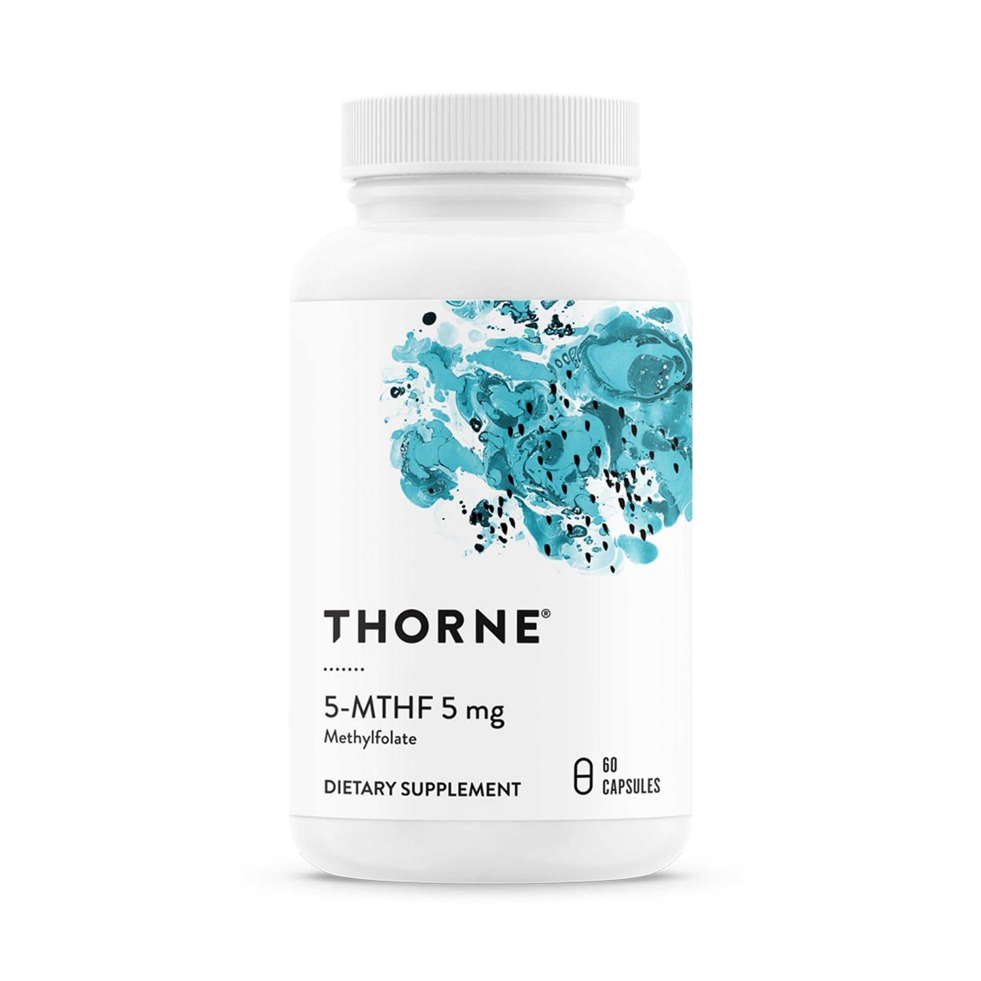 THORNE - 5-MTHF - Methylfolate (Active B9 Folate) Supplement - Supports Cardiovascular Health, Fetal Development, Nerve Health, Methylation & Homocysteine Levels* - 60 Servings - 5-MTHF 5mg - Maple Wellness Supplements