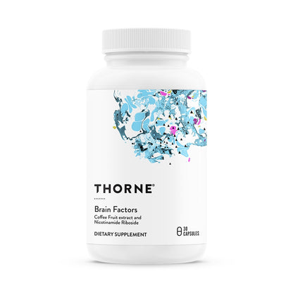 THORNE - Brain Factors - Brain Health Supplement with Nicotinamide Riboside, Coffee Fruit Extract & Betaine Anhydrous - Supports Learning, Memory & Cognition* - 30 Servings - Maple Wellness Supplements