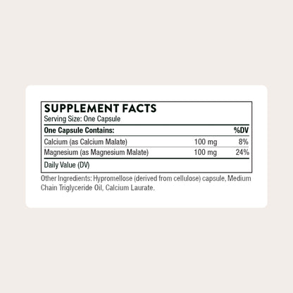 THORNE - Calcium-Magnesium Malate - Optimally Absorbed Magnesium & Calcium Mineral Supplement - Supports Bone, Muscle, Lung & Heart Health* - Third-Party Certified - Dairy & Gluten-Free - 240 Capsules - Maple Wellness Supplements