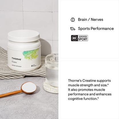 THORNE Creatine - Creatine Monohydrate, Amino Acid Powder - Support Muscles - Maple Wellness Supplements