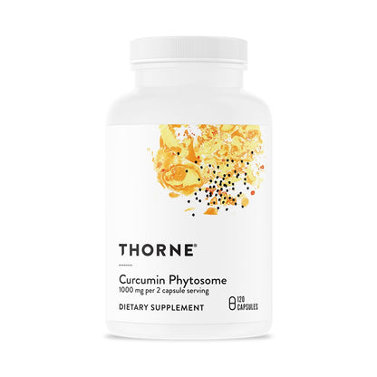 THORNE - Curcumin Phytosome 1000 mg (Meriva) - Clinically Studied, High Absorption - Supports Healthy Inflammatory Response in Joints, Muscles, GI Tract, Liver, Brain & Nerves* - 60 Servings - Maple Wellness Supplements