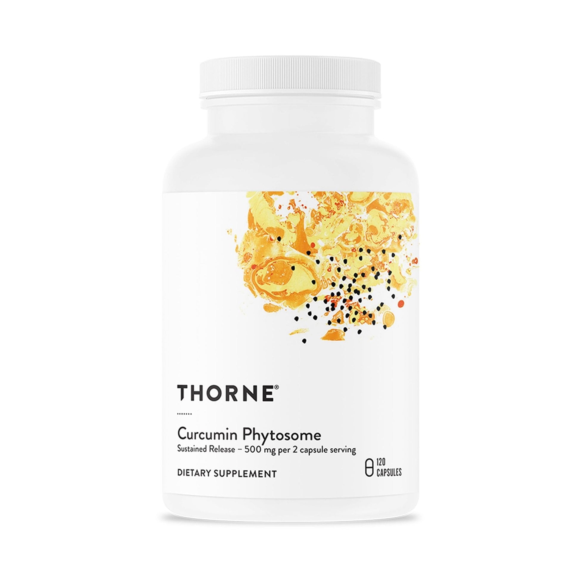 THORNE - Curcumin Phytosome 500 mg (Meriva) - Sustained Release, Clinically Studied - Supports Healthy Inflammatory Response in Joints, Muscles, GI Tract, Liver, Brain & Nerves* - 60 Servings - Maple Wellness Supplements