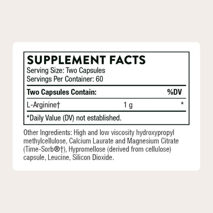 THORNE - L-Arginine - Sustained-Release - Supports Heart Health, Nitric Oxide Production, Exercise Capacity & Optimal Blood Flow* - Third-Party Certified - Maple Wellness Supplements