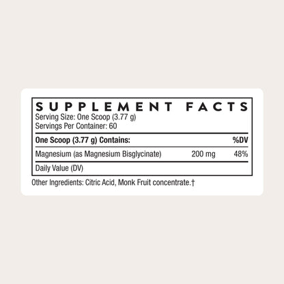 THORNE - Magnesium Bisglycinate - Powdered Magnesium Formula - Supports Restful Sleep, Muscle Relaxation, Heart Health & Metabolism - Maple Wellness Supplements