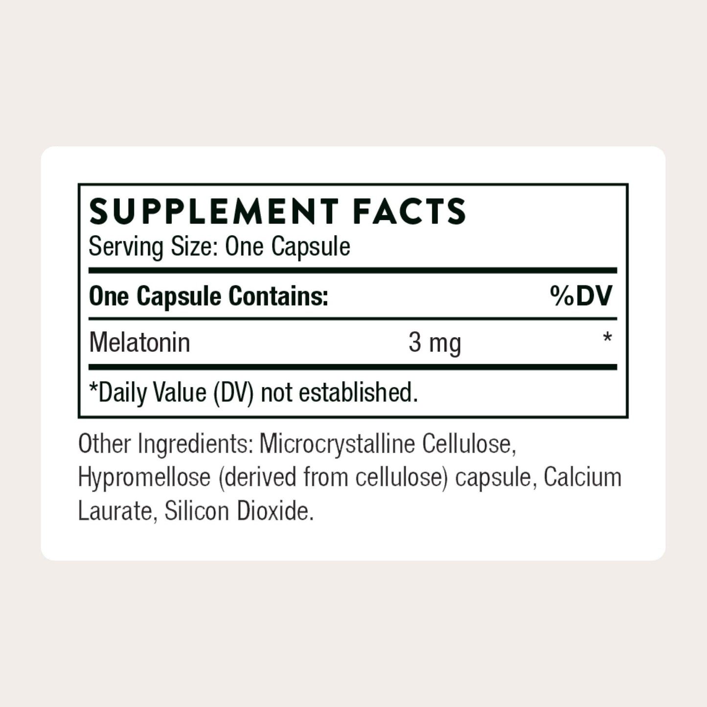 THORNE - Melaton-3-3 mg Melatonin Supplement - Supports Normal Circadian Rhythms, Restful Sleep & Relaxation* - NSF Certified for Sport - Gluten, Dairy & Soy-Free - 60 Capsules - Maple Wellness Supplements