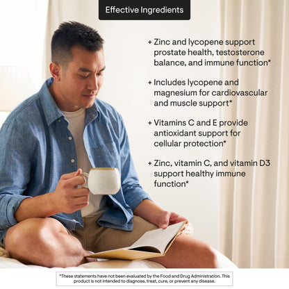 THORNE - Men's Multi 50+ - Comprehensive Daily Multivitamin with Vitamins A, B6, B12, C, D, E, Zinc & More - Support Heart, Brain, Prostate, Muscle & Immune Health* - 180 Capsules - Maple Wellness Supplements