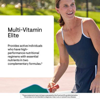 THORNE - Multi-Vitamin Elite - Daily Nutritional Supplement - Two Formulas Support Cellular Energy Production, Restful Sleep & More* - Third-Party Certified - Gluten, Dairy & Soy-Free - 180 Capsules - Maple Wellness Supplements