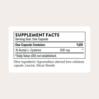 THORNE - NAC - N-Acetylcysteine - 500mg - Supports Respiratory Health & Immune Function - Promotes Liver & Kidney Detox - Maple Wellness Supplements